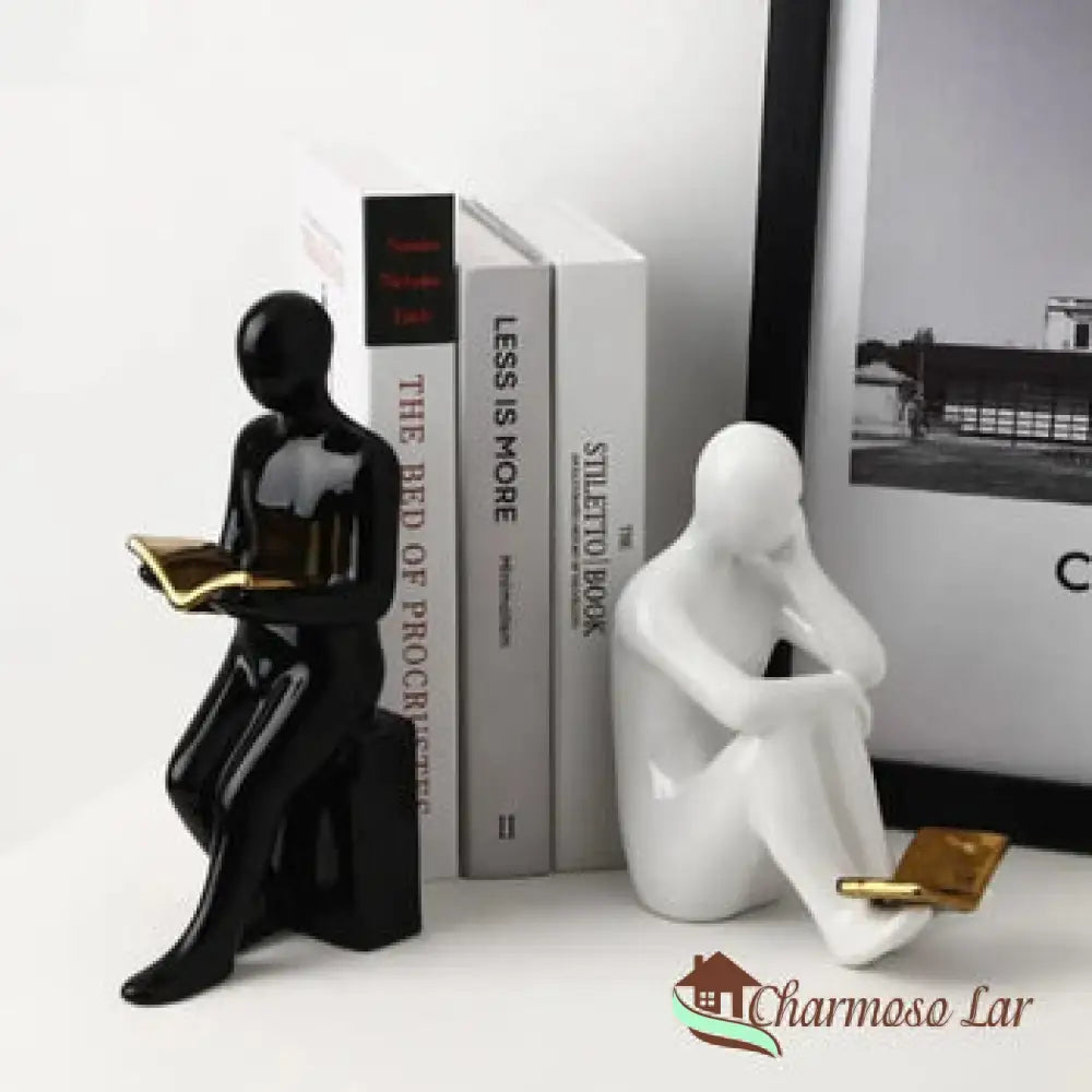 Aparador De Livros Bibliocanto Cerâmica Decorativo Charmosolar