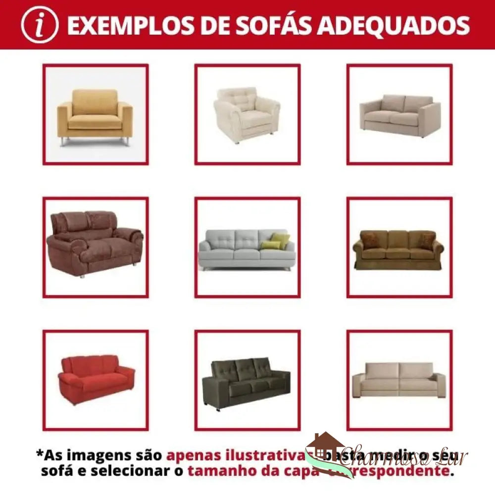 Capa Para Sofá Premium Suede Bege Charmosolar