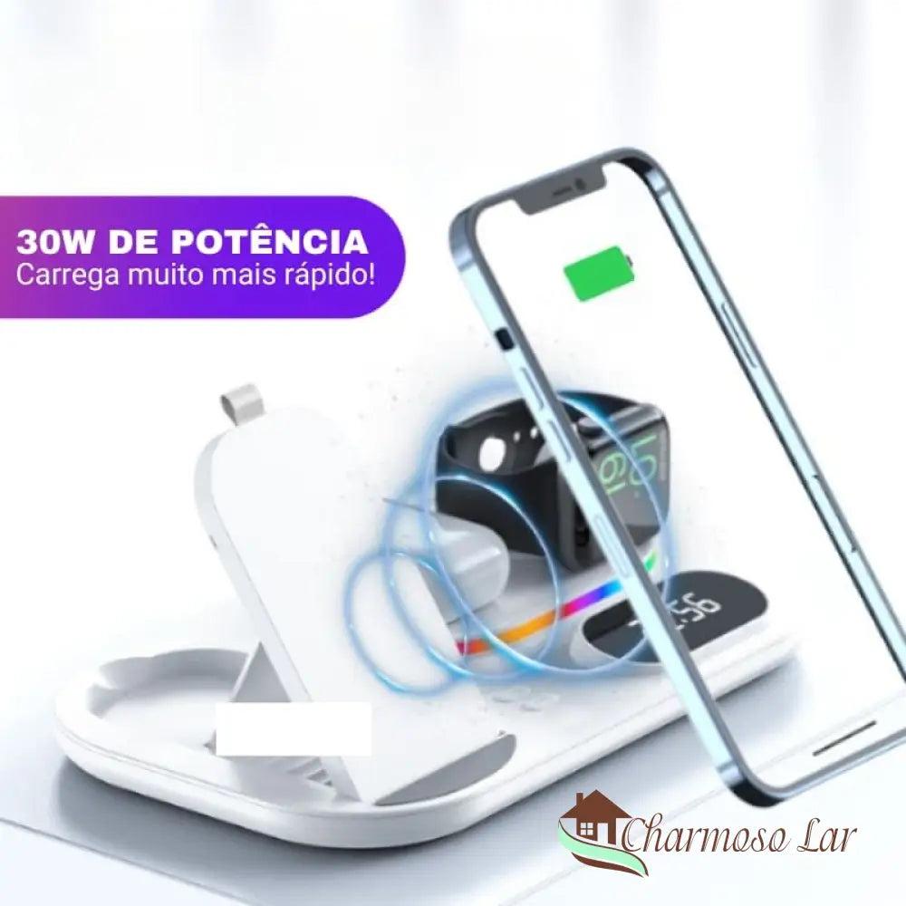 Carregador Por Indução Sem Fio Iphone/Samsung/Huawei Charmosolar