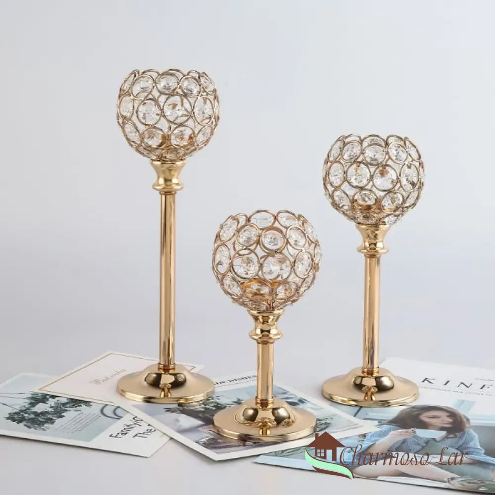 Castiçais Suporte De Velas Luxo Decorativos Polihousi