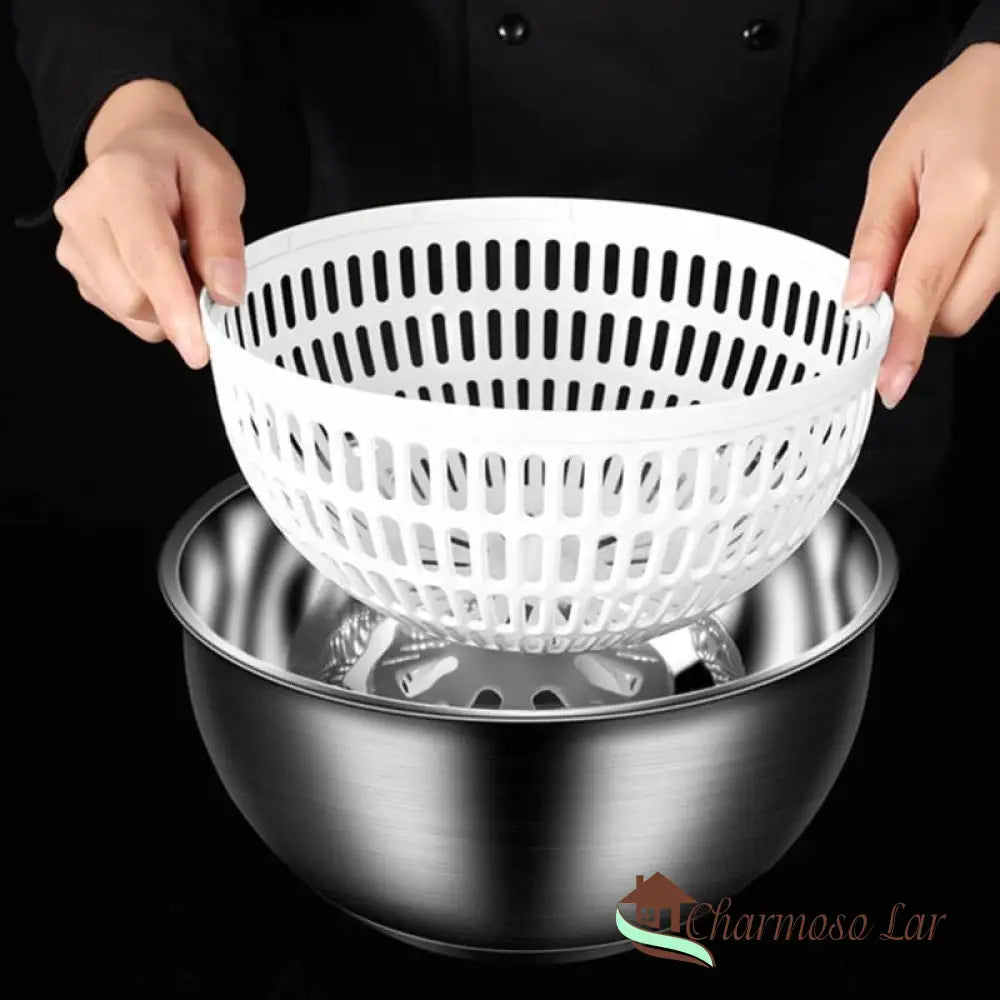 Centrifuga Secadora De Salada Bowl Inox Polihousi