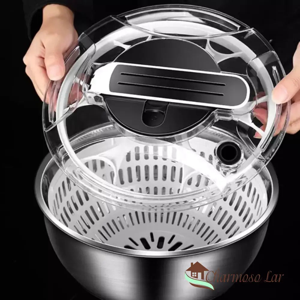 Centrifuga Secadora De Salada Bowl Inox Polihousi