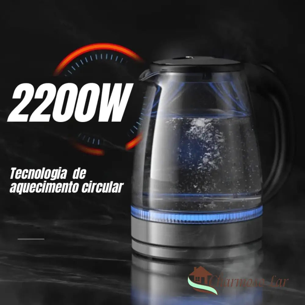 Chaleira De Borossilicato Elétrica 110V/220V 2L Charmosolar