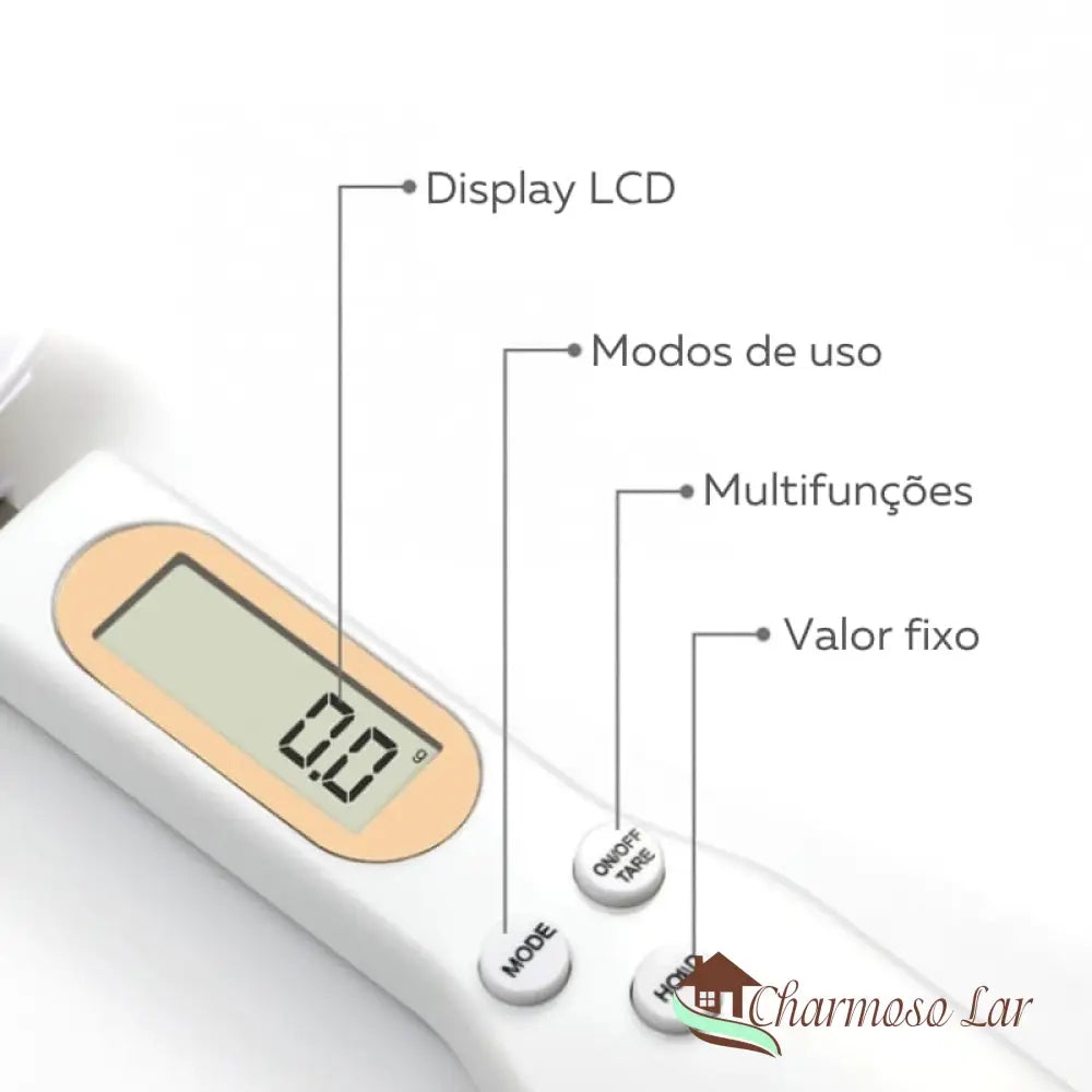 Colher Digital Medidora Com Balança Charmosolar