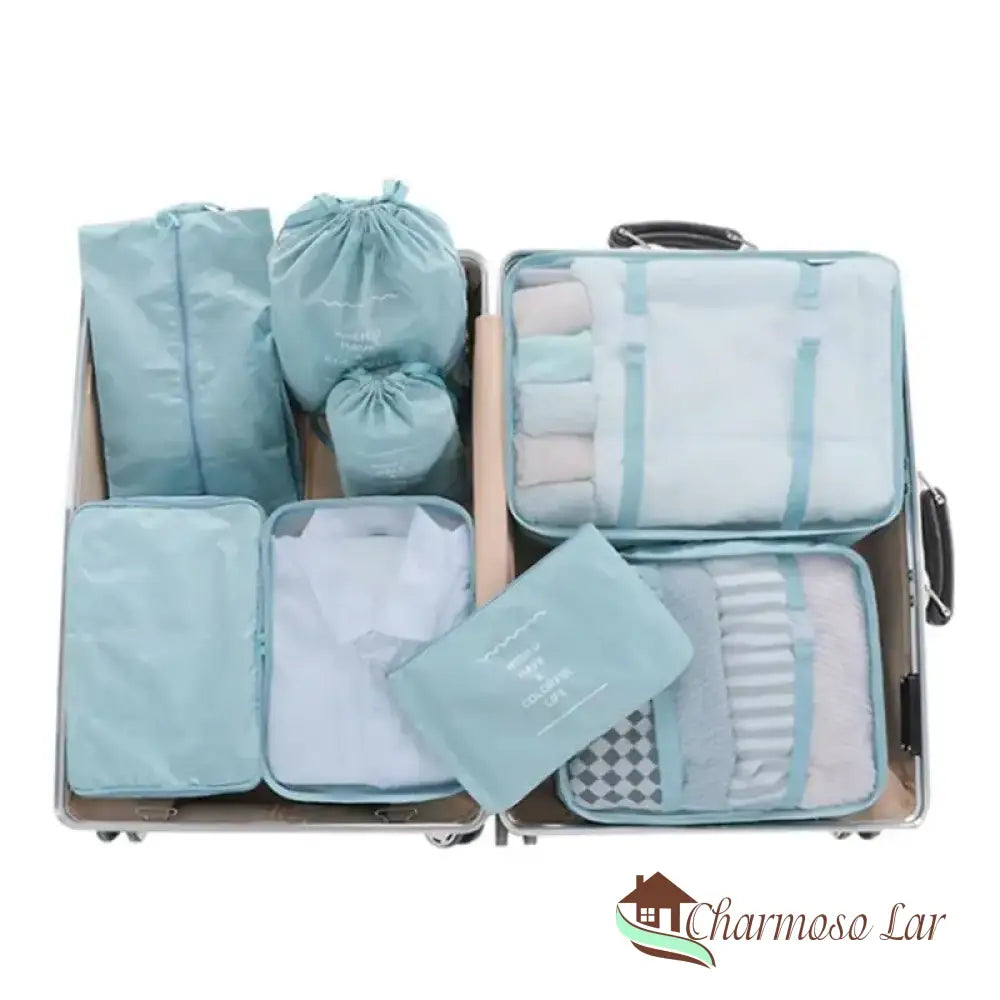 8 Pcs/Set Black/Blue/Grey Travel Storage Bag Waterproof Large Capacity Luggage Clothes Sorting Set