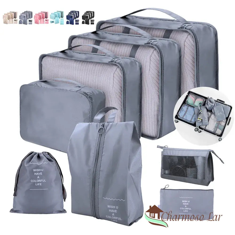 8/7/6 Pieces Set Travel Organizer Storage Bags Suitcase Packing Cases Portable Luggage Clothe Shoe