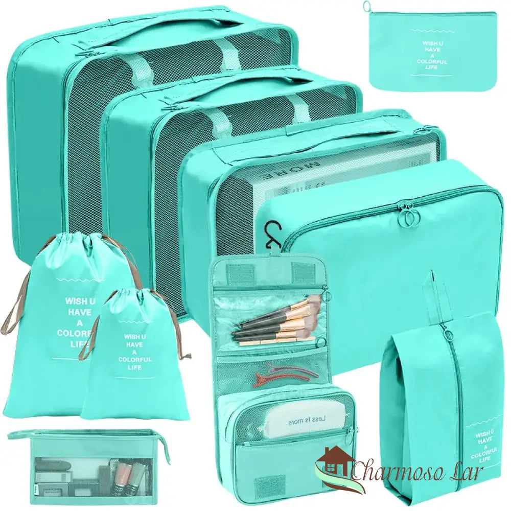 Conjunto De Organizadores Viagem Pouch Charmosolar - 7 Ou 10 Peças