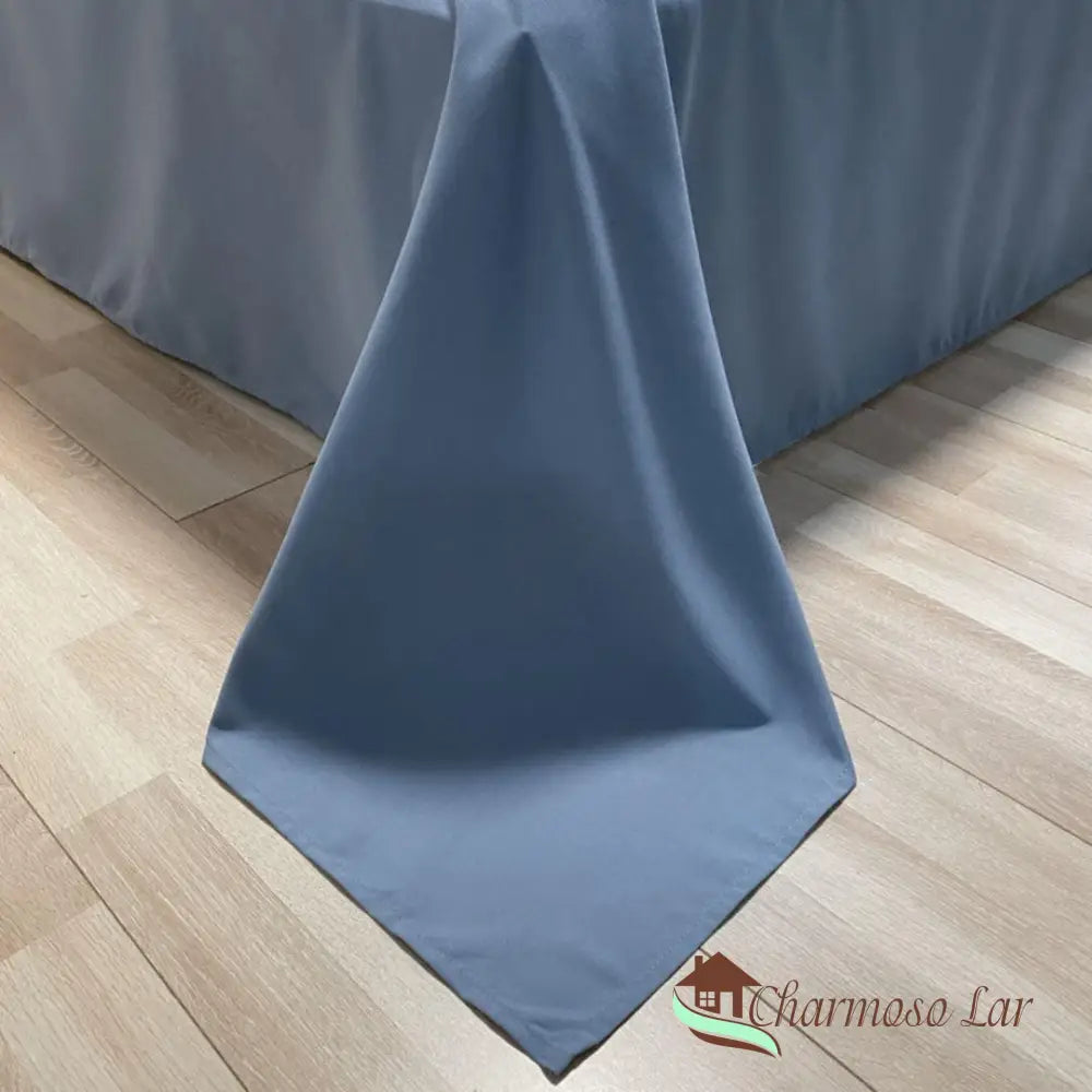 Conjunto de Roupa de Cama Nórdica em Algodão 100% - Luxo e Conforto - Azul Roupa de Cama050