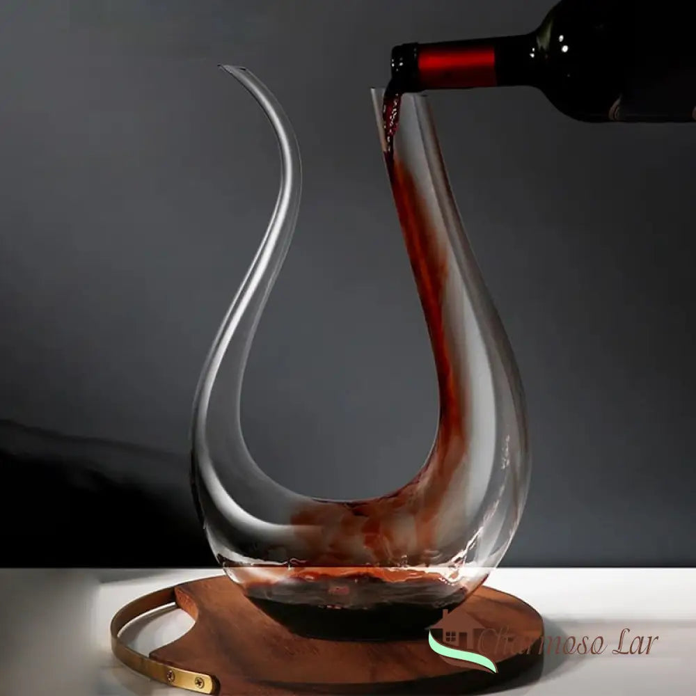 Decanter De Vinho Recipiente Vidro Cisne Decantador Polihousi