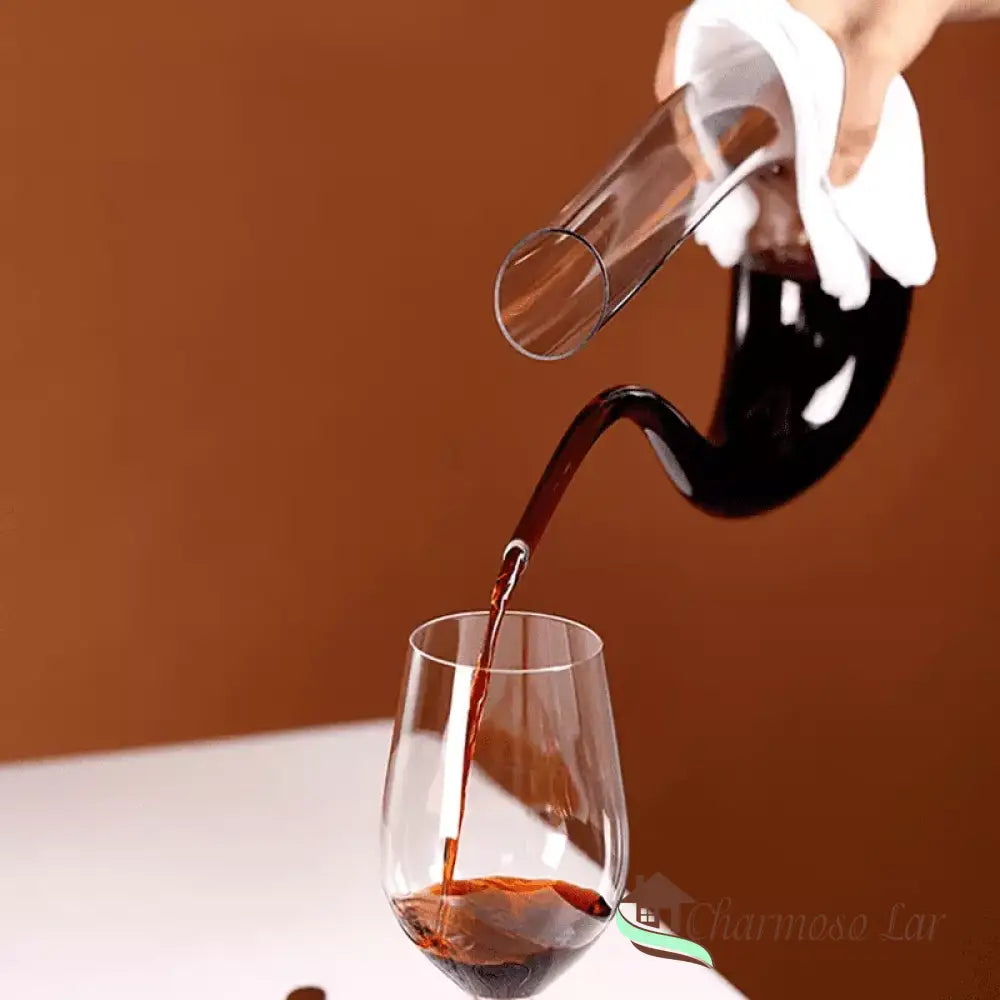 Decanter De Vinho Recipiente Vidro Cisne Decantador Polihousi