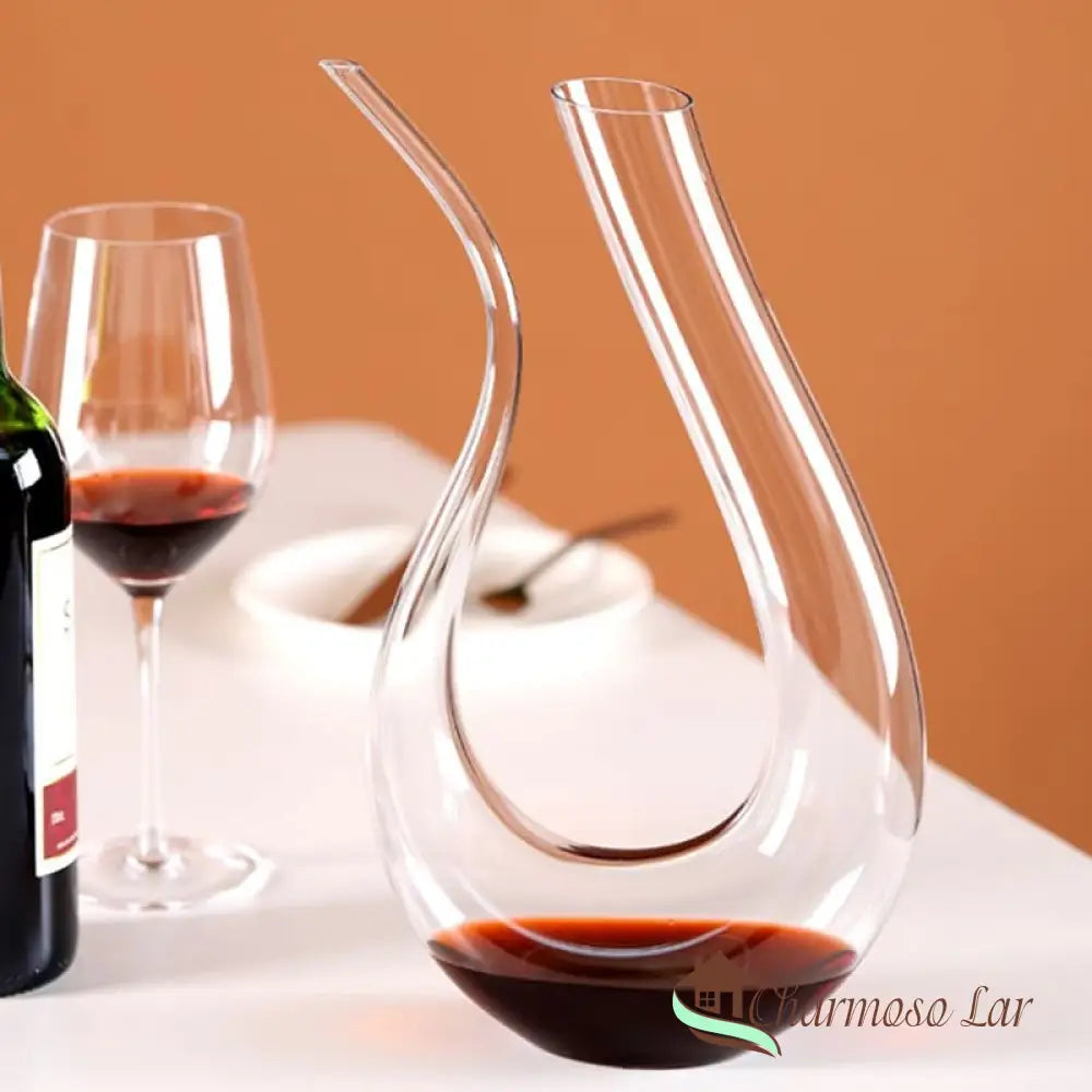 Decanter De Vinho Recipiente Vidro Cisne Decantador Polihousi