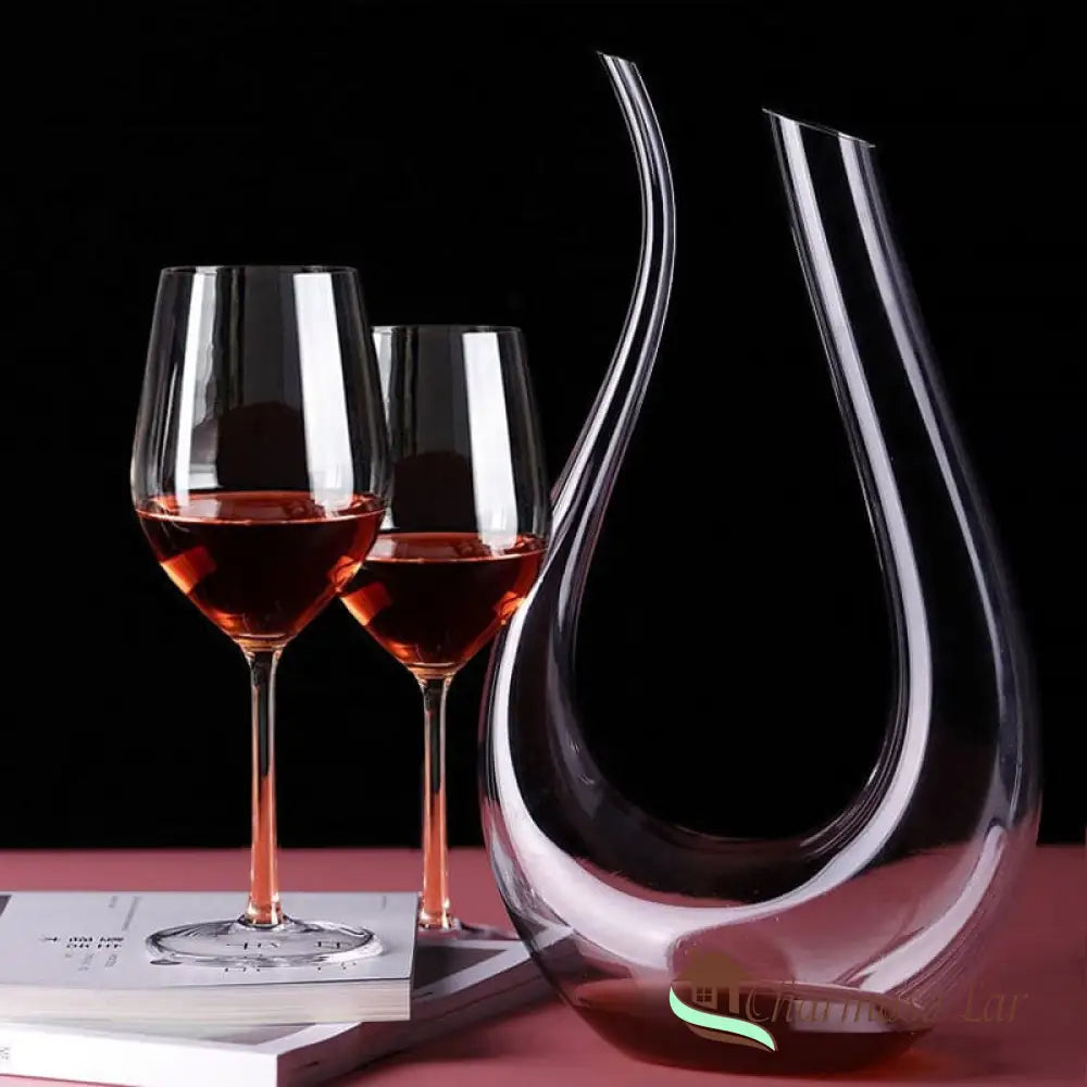 Decanter De Vinho Recipiente Vidro Cisne Decantador Polihousi