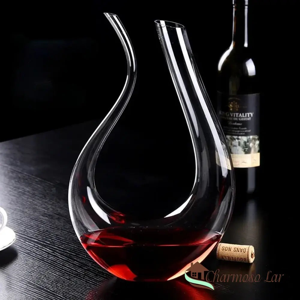 Decanter De Vinho Recipiente Vidro Cisne Decantador Polihousi