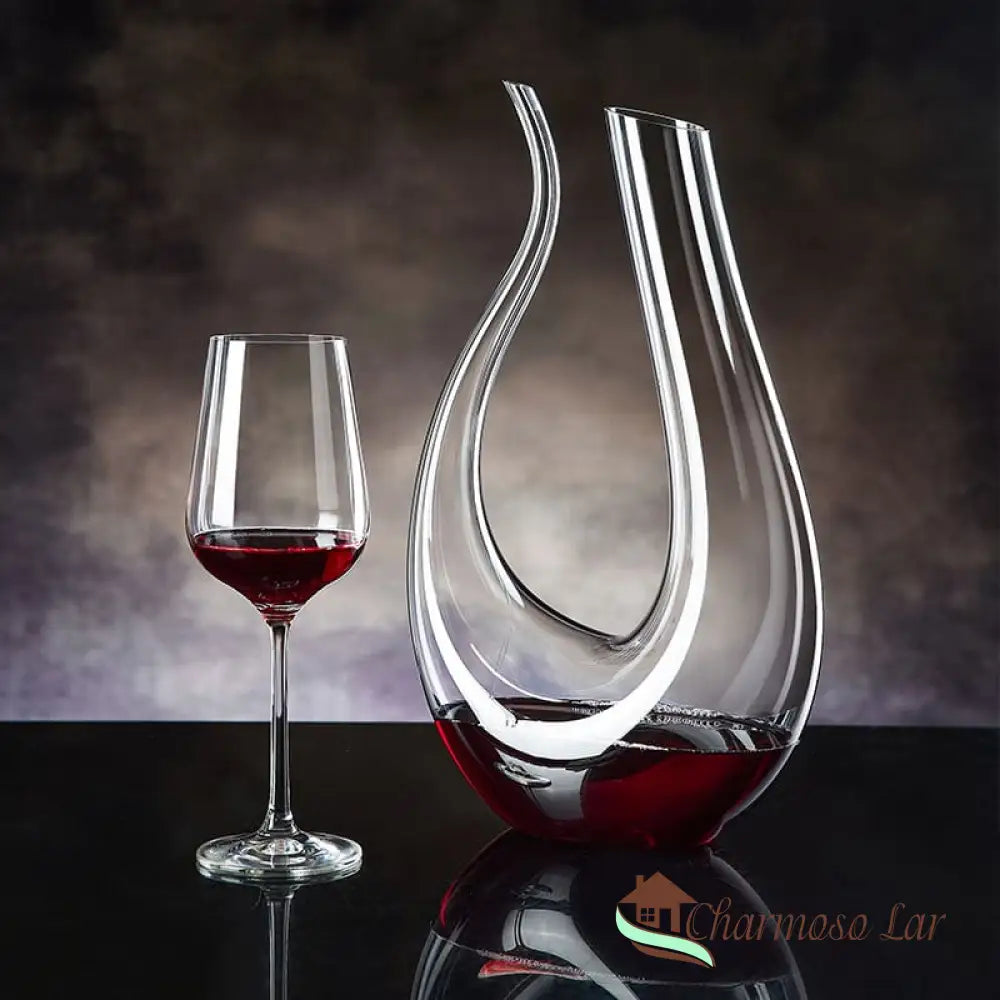 Decanter De Vinho Recipiente Vidro Cisne Decantador Polihousi