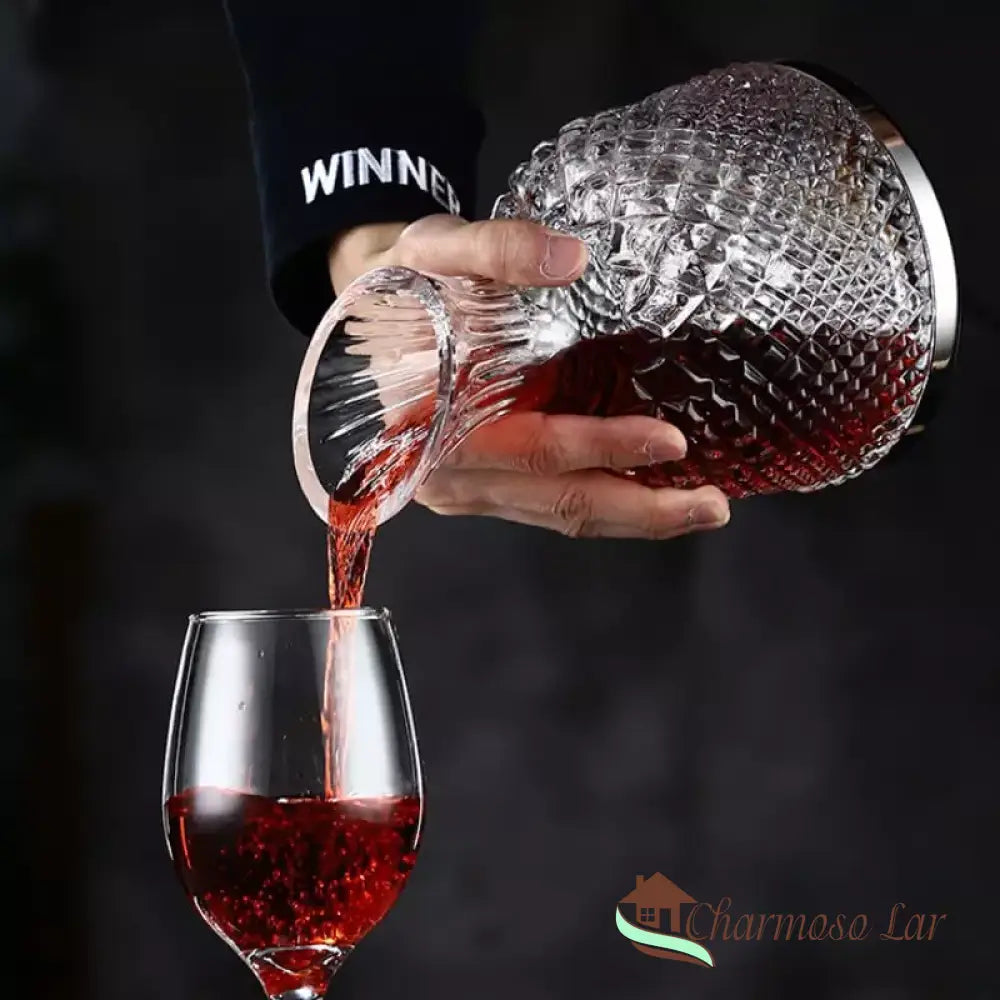 Decanter De Vinho Recipiente Vidro Cristal Decantador Polihousi