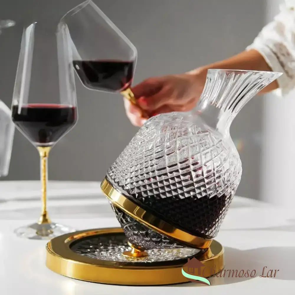 Decanter De Vinho Recipiente Vidro Cristal Decantador Polihousi