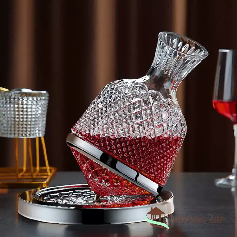 Decanter De Vinho Recipiente Vidro Cristal Decantador Polihousi