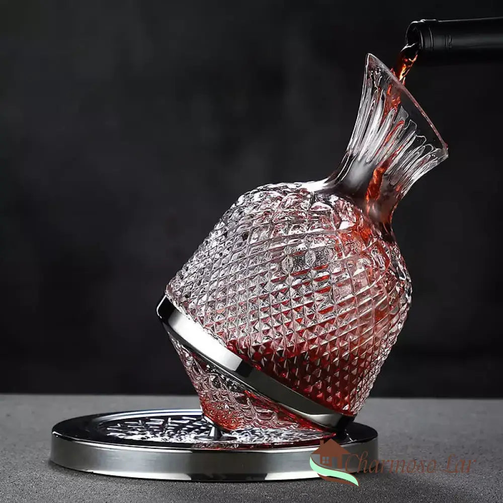 Decanter De Vinho Recipiente Vidro Cristal Decantador Polihousi