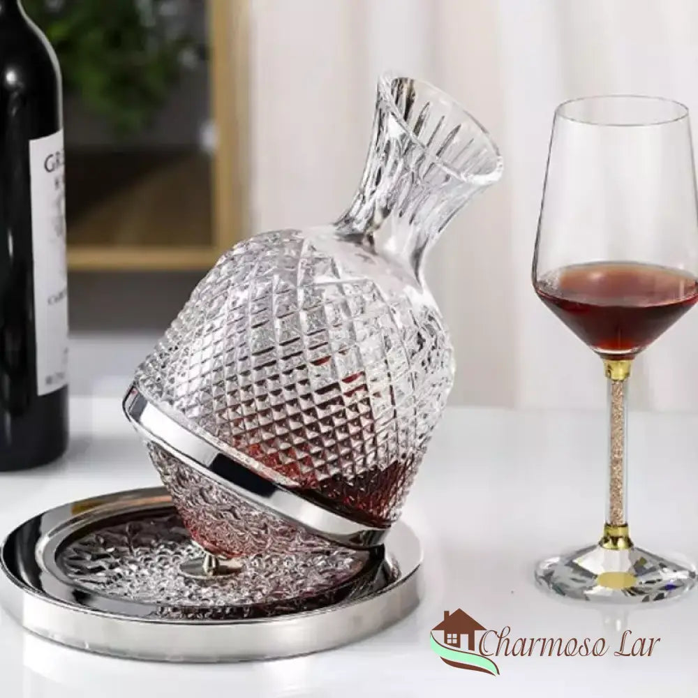 Decanter De Vinho Recipiente Vidro Cristal Decantador Polihousi