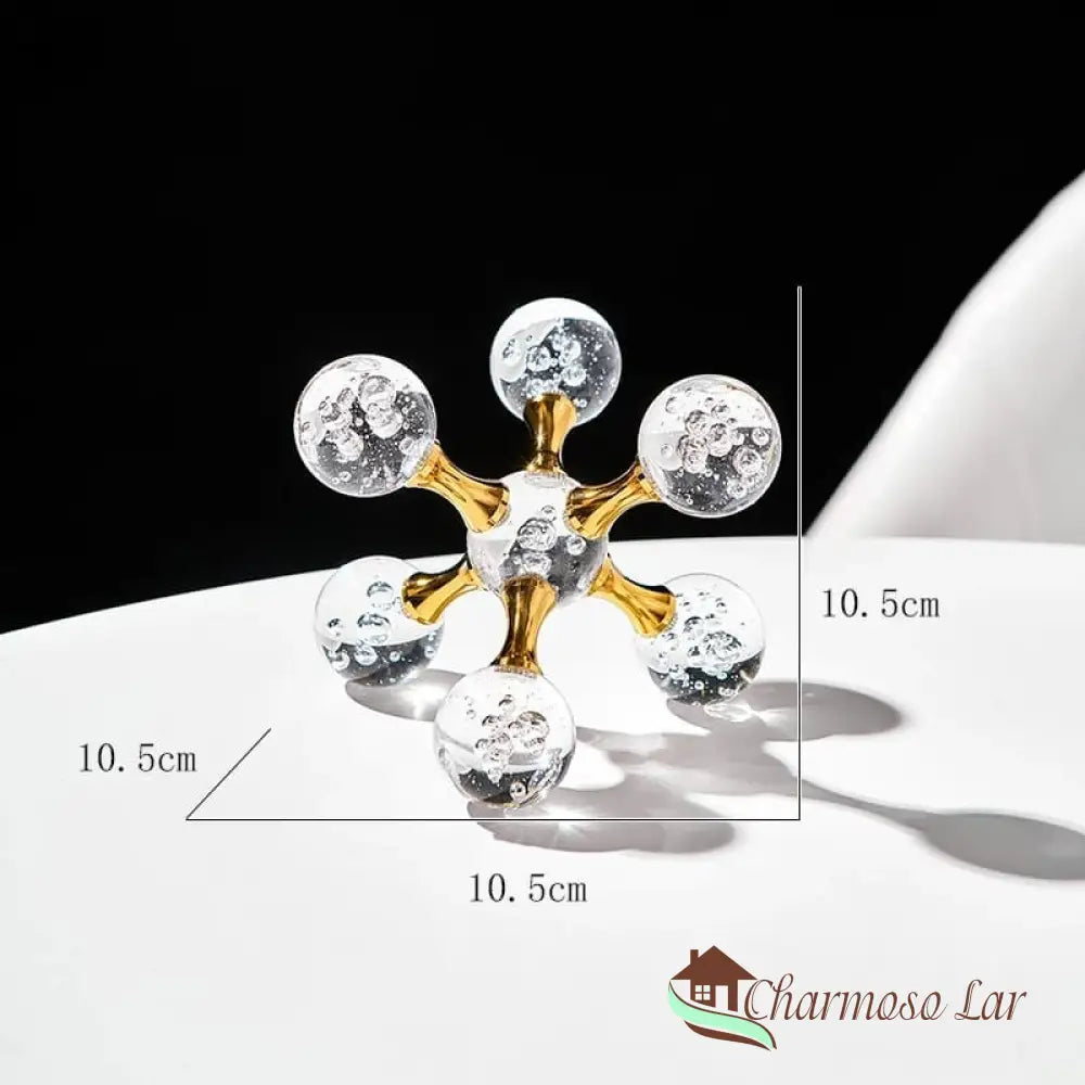 Decoração de Mesa de Cristal Moderna Ornamento Molécula Polihousi 9