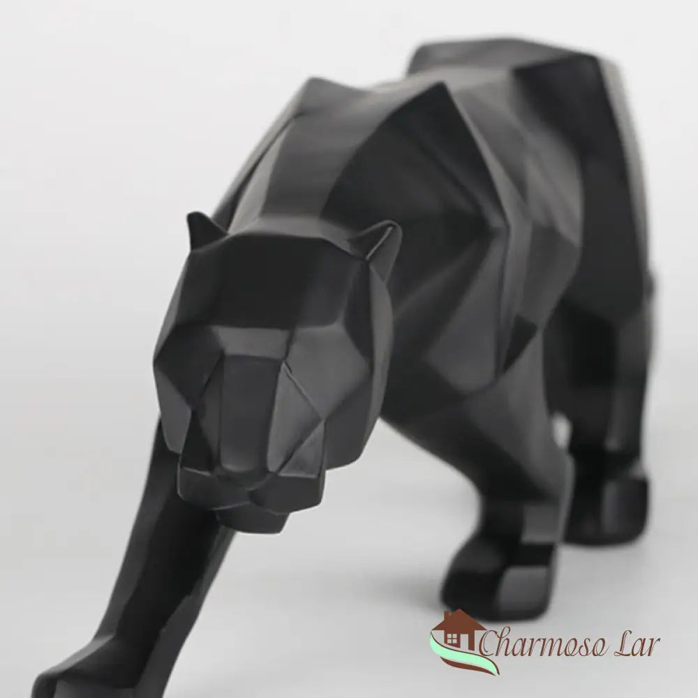 Decoração De Mesa Resina Estátua Leopardo Polihousi