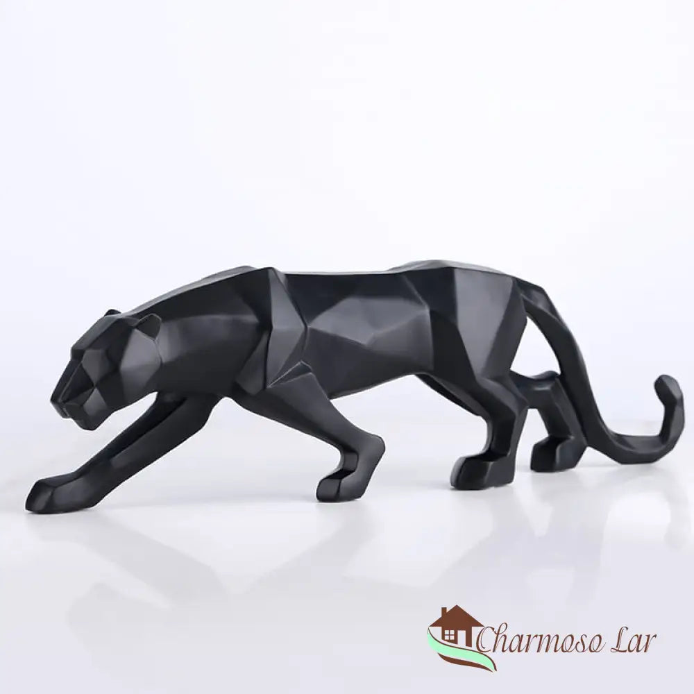 Decoração de Mesa de Resina Estátua Leopardo Polihousi 10