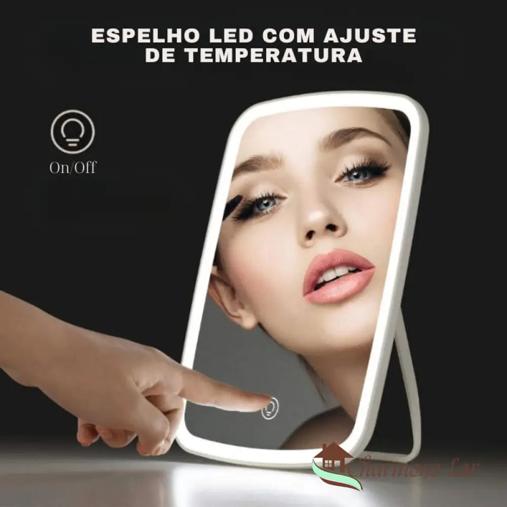 Espelho De Mesa Com Led Para Maquiagem Charmosolar