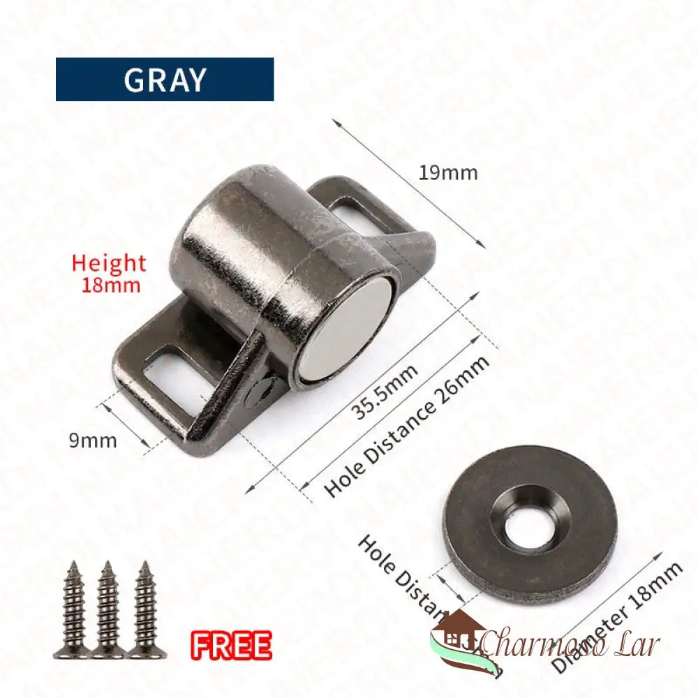 Fechadura Magnética Para Portas Charmosolar Cinza