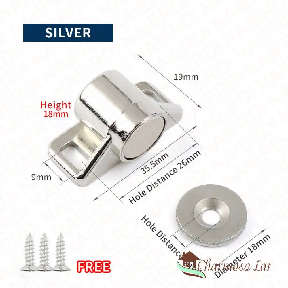 Fechadura Magnética Para Portas Charmosolar Prata