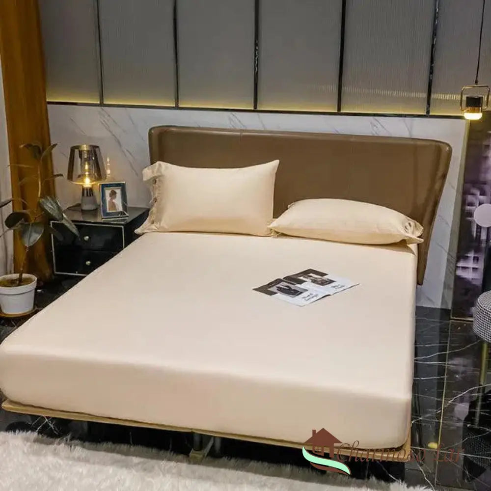 Lençol Algodão Egípcio Conjunto Sleep Confort Cáqui Claro / Casal 150x200x30cm Lençol 3