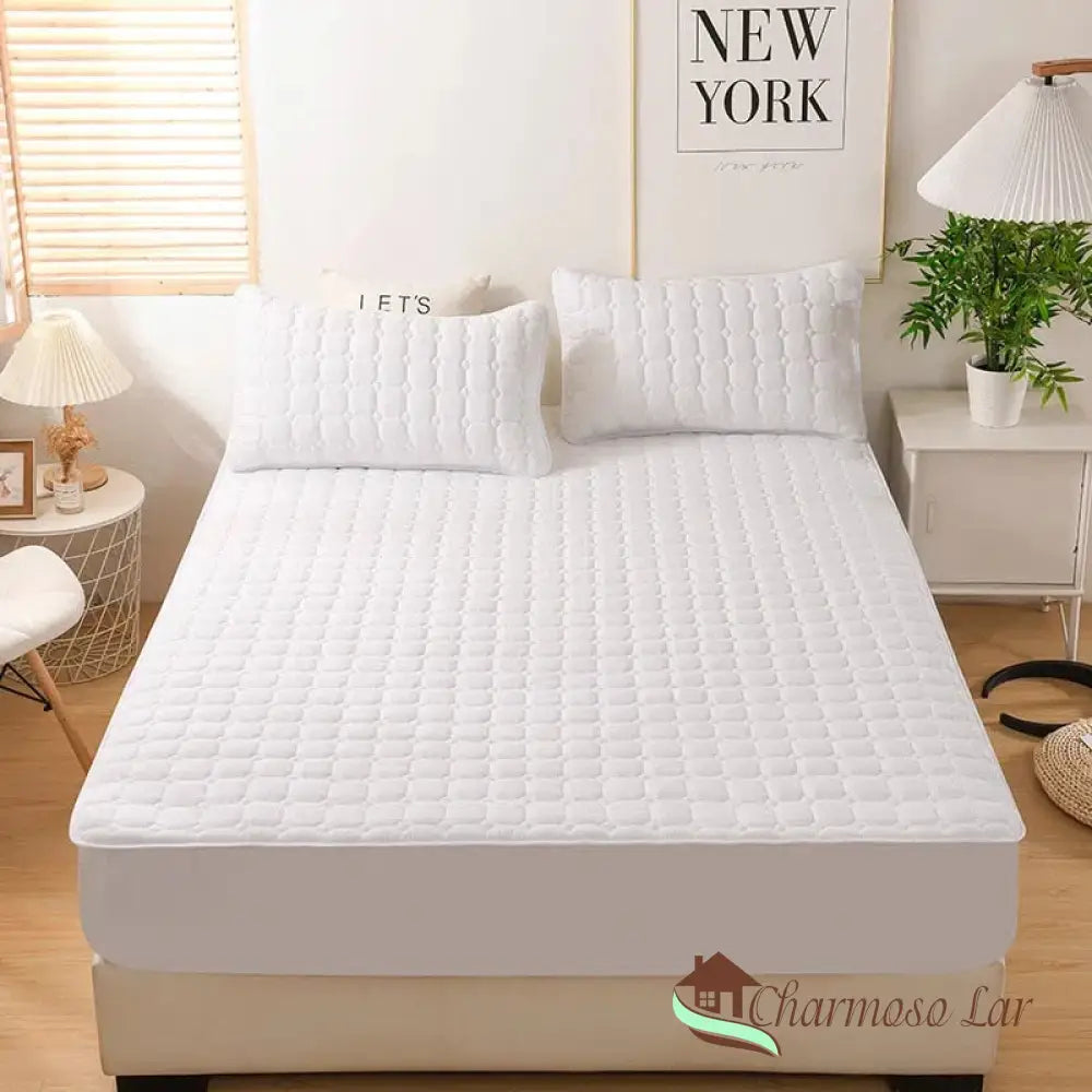 Conjunto Sleep Peace - Lençol e Fronhas 100% Microfibra Ultra Macia Branco / Solteiro (120x200x30)cm lençol 5