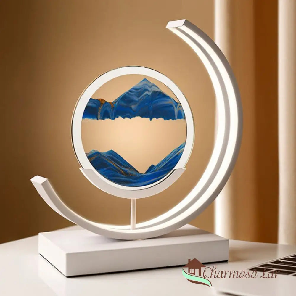 Luminária De Mesa Com Ampulheta Led Decorativa Charmosolar