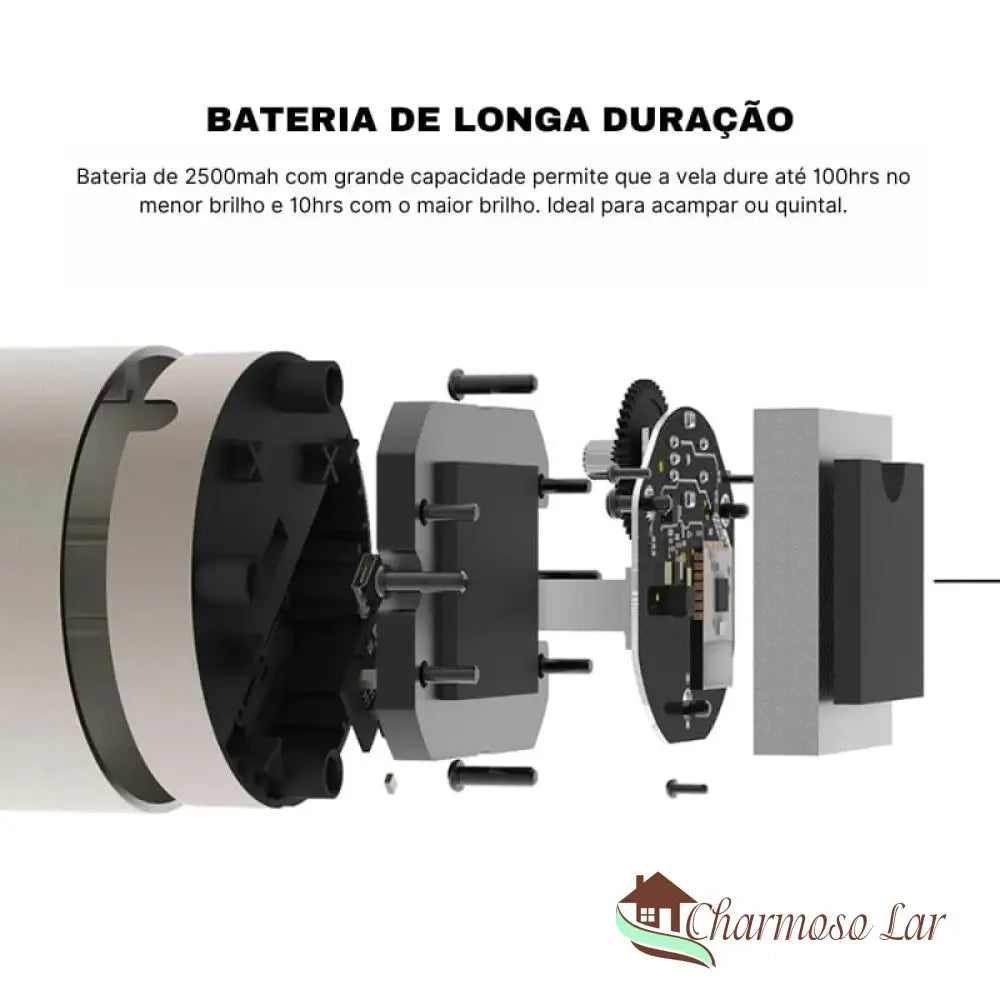 Luminária De Mesa Decorativa Portátil Led Charmosolar