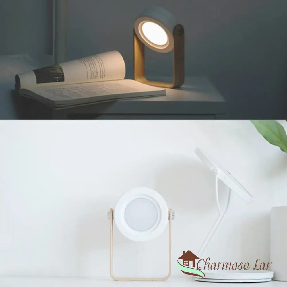 Luminária De Mesa Led Com Alça Leitura Charmosolar