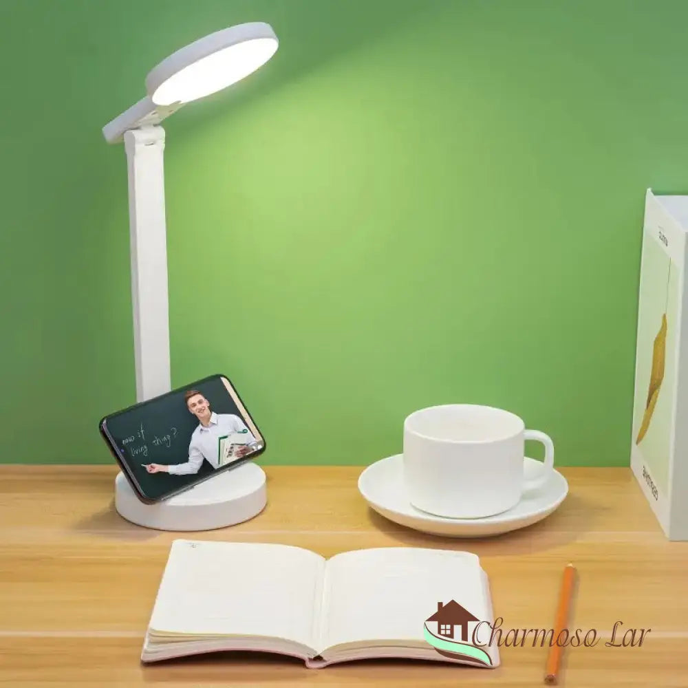 Luminária De Mesa Para Estudo Led Recarregável