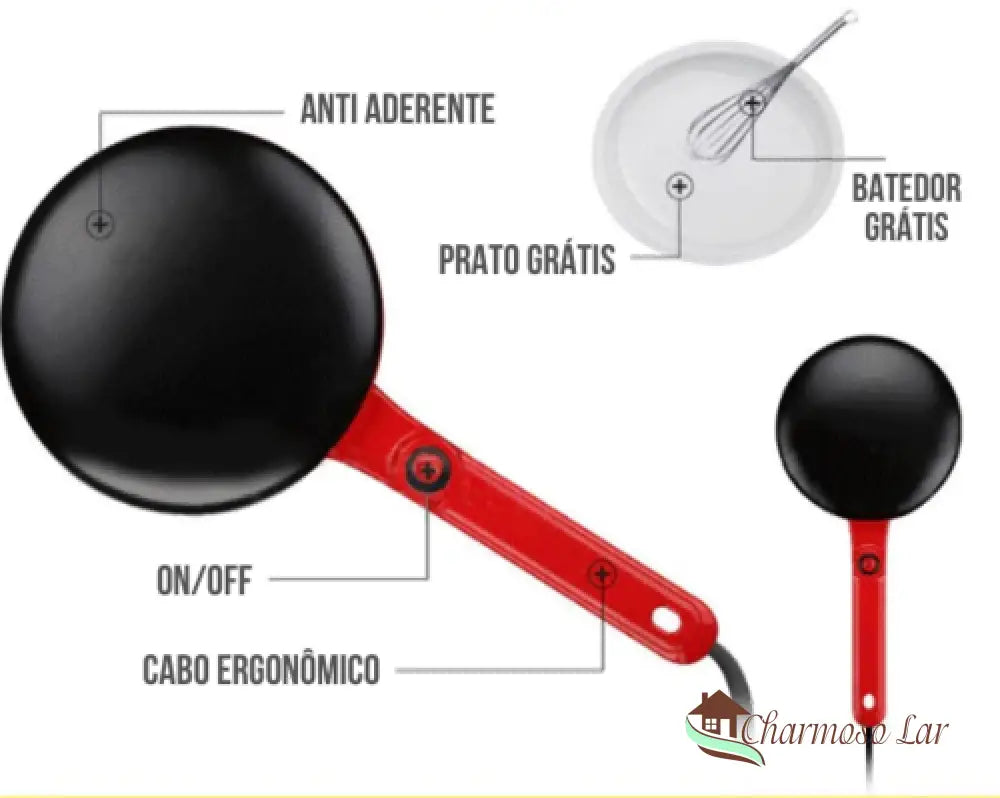 Panquequeira Elétrica Antiaderente Charmosolar