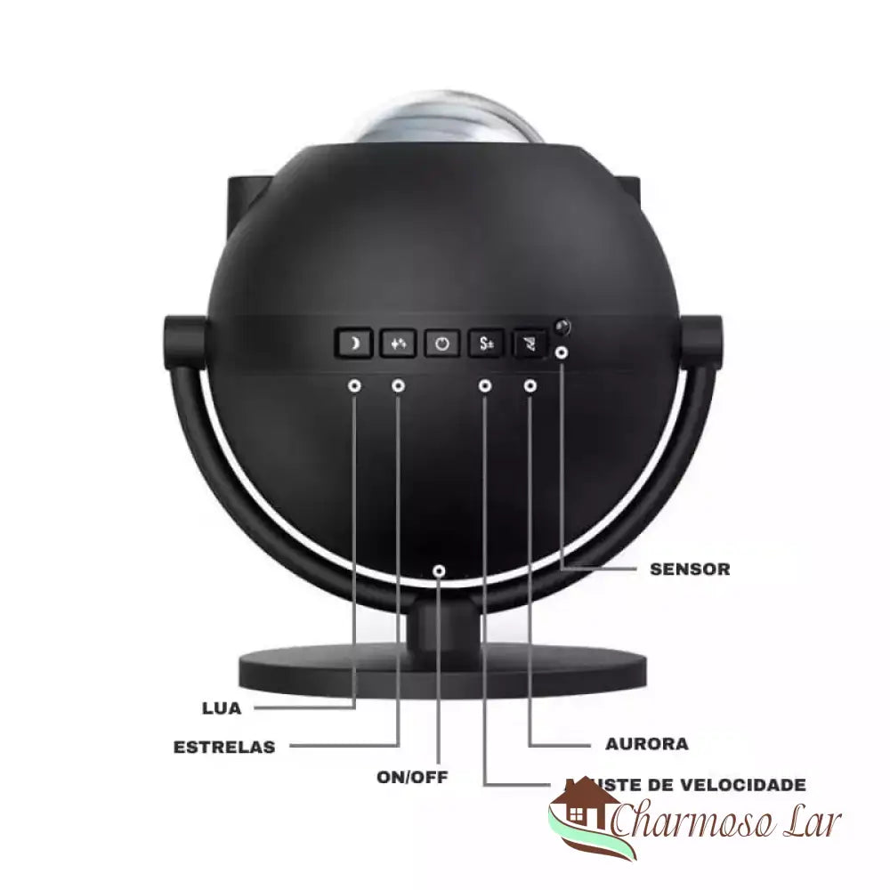 Projetor De Estrela Galáxia Led Com Alto-Falante Charmosolar