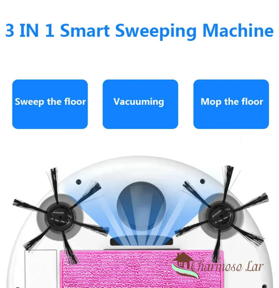 Robô De Limpeza Inteligente 3 Em 1 Charmosolar
