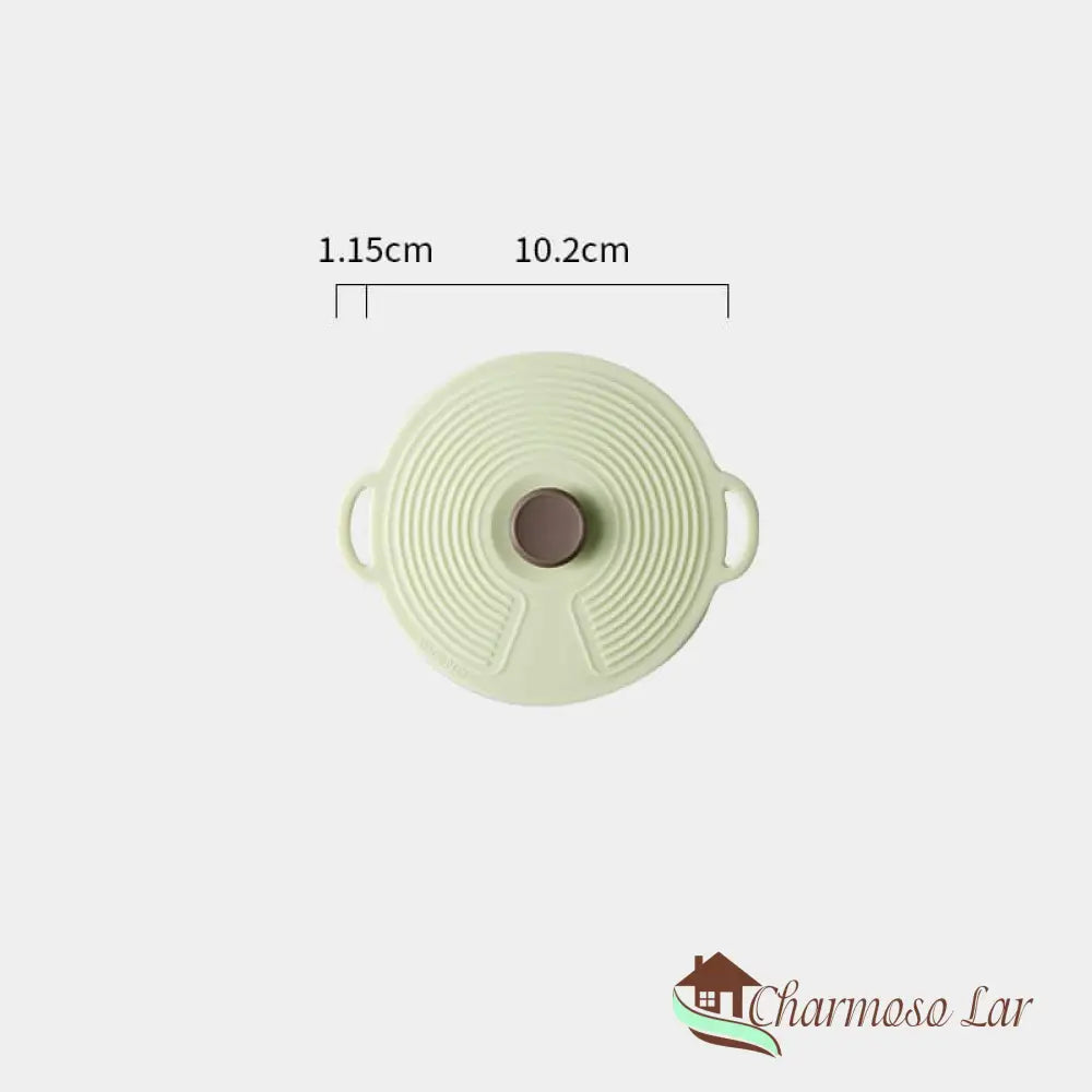 Tampa De Silicone Universal Dobrável Para Micro-Ondas Charmosolar Verde (12.5Cm)