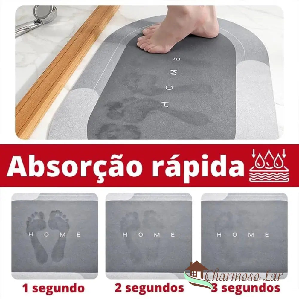 Tapete Para Banheiro Antiderrapante Absorvente Premium Charmosolar